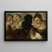 van vier vrouwen die muziek maken - Luca Giordano — ingelijst kunstwerk aan de muur