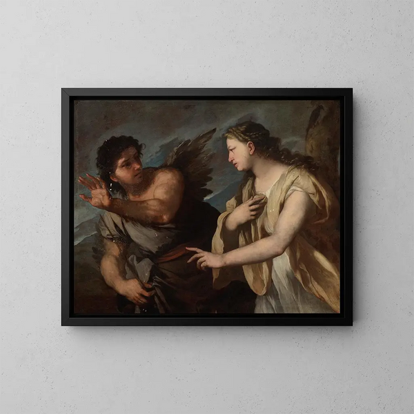 Picus en Circe - Luca Giordano — ingelijst kunstwerk aan de muur