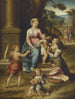 Het mystieke huwelijk van Sint Catharina - Luca Longhi — weergave van het kunstwerk
