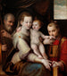 La Sainte Famille et saint Étienne - Luca Longhi — weergave van het kunstwerk