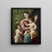 Maria met het kind en de kleine Sint-Jan-Baaltja - Luca Penni — ingelijst kunstwerk aan de muur