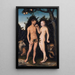 Adam en Eva in het paradijs De Val - Lucas Cranach de Oude — ingelijst kunstwerk aan de muur