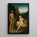 Apollon et Diane - Lucas Cranach l'Ancien — ingelijst kunstwerk aan de muur