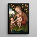 Marie met het Kind en de jonge Jean onder de appelboom - Lucas Cranach de Oude — ingelijst kunstwerk aan de muur