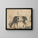 Study of goats - Lucas Cranach the Elder — framed artwork on a wall