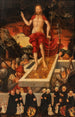 Een epitaaf De opgestane Christus met een donateursfamilie - Lucas Cranach de Jonge — weergave van het kunstwerk