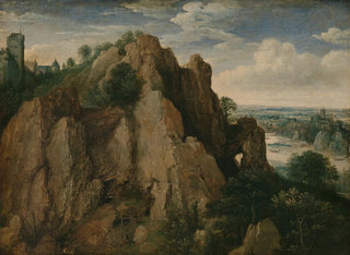 Berglandschap - Lucas van Valckenborch — weergave van het kunstwerk