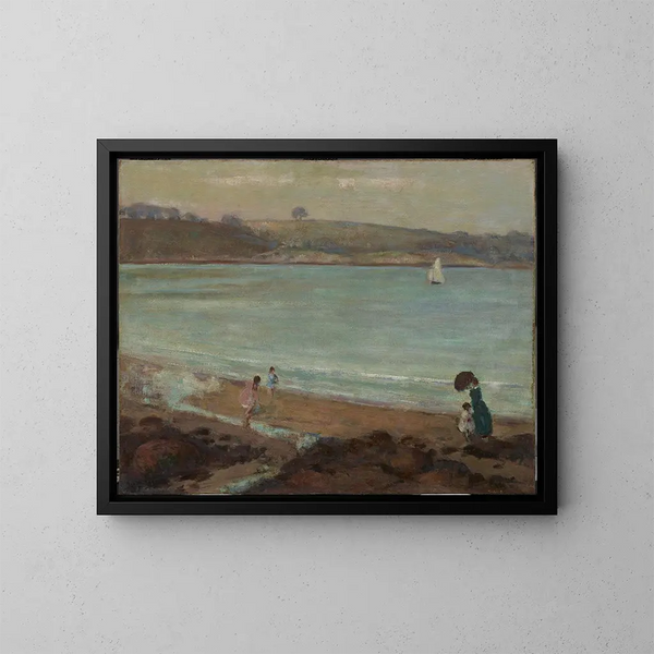 Aan de rand van de baai van Massachusetts - Lucien Abrams — ingelijst kunstwerk aan de muur