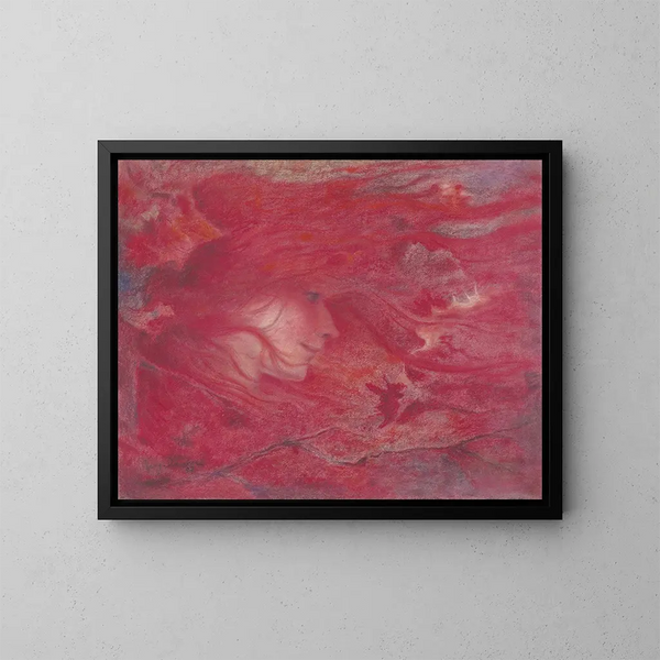 De storm - Lucien Lévy-Dhurmer — ingelijst kunstwerk aan de muur