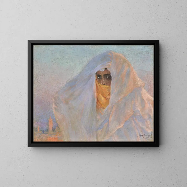 Dame van Marrakech - Lucien Lévy-Dhurmer — ingelijst kunstwerk aan de muur