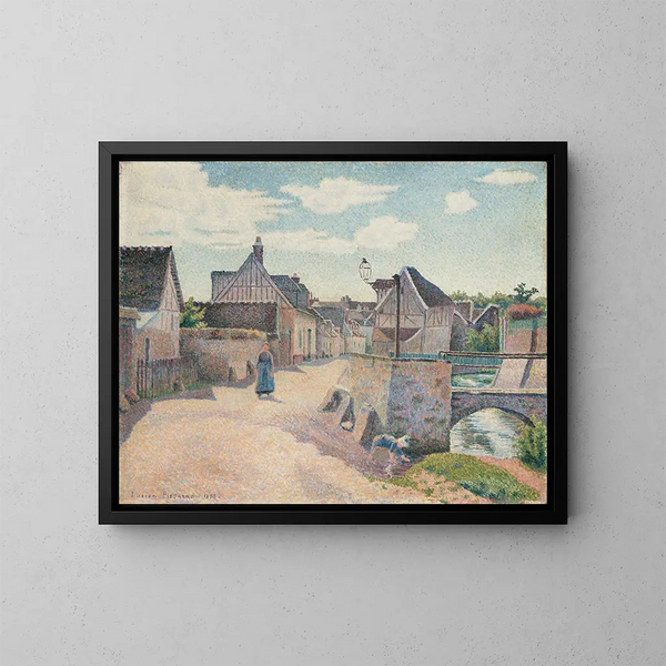 Gouvernes nabij Lagny - Lucien Pissarro — ingelijst kunstwerk aan de muur