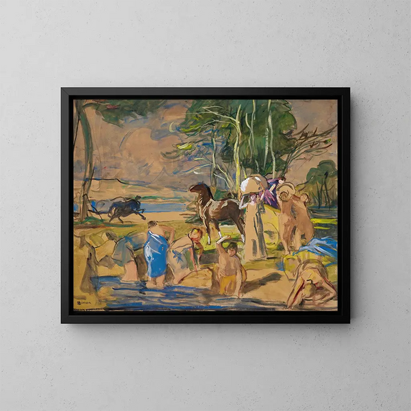Studie voor Nausicaa - Lucien Simon — ingelijst kunstwerk aan de muur