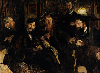De vrienden - Lucien Simon — weergave van het kunstwerk