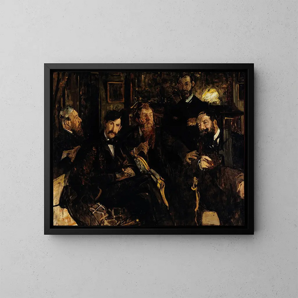 De vrienden - Lucien Simon — ingelijst kunstwerk aan de muur