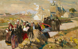Lucien Simon - Sortie de messe en Bretagne.webp