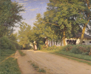 Ludvig Kabell - Vej gennem en landsby.webp