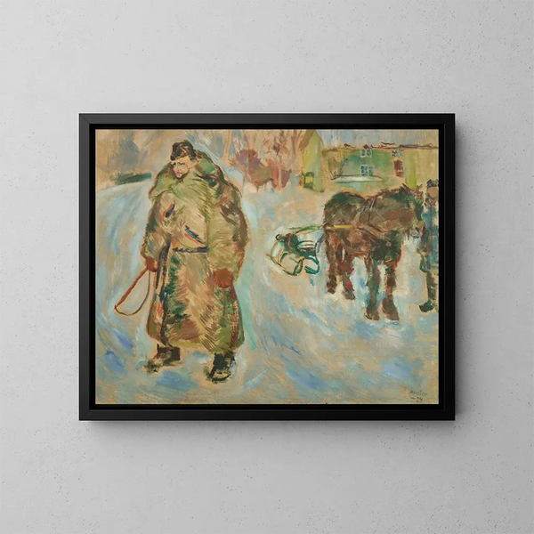 De heer van de aarde Knut C Langgaard - Ludvig Karsten — ingelijst kunstwerk aan de muur