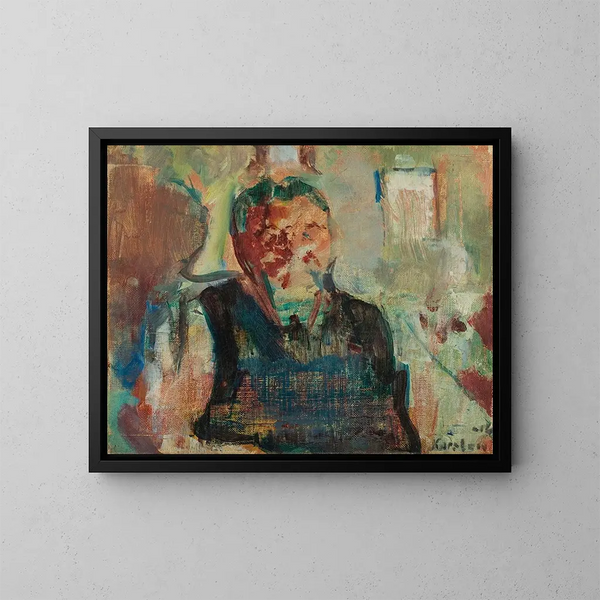 Portret van een visser - Ludvig Karsten — ingelijst kunstwerk aan de muur