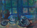 De blauwe keuken - Ludvig Karsten — weergave van het kunstwerk