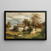 van een vervallen boerderij in de Laabach-vallei nabij Kaumberg - Ludwig Halauska — ingelijst kunstwerk aan de muur
