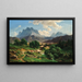 Een landschap met een bergmeer - Ludwig Halauska — ingelijst kunstwerk aan de muur
