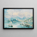 Vue van het eiland Bled op het meer van Bled in Slovenië - Ludwig Halauska — ingelijst kunstwerk aan de muur