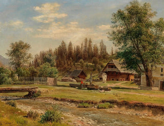 Ludwig Halauska - Blick auf das Dorf Tutschach bei Aflenz.webp