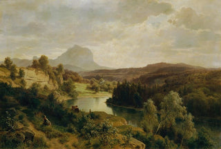 Ludwig Halauska - Die Traun und der Traunstein.webp