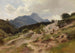 van Mittenwald uitzicht op het Karwendel-gebergte - Ludwig Halauska — weergave van het kunstwerk