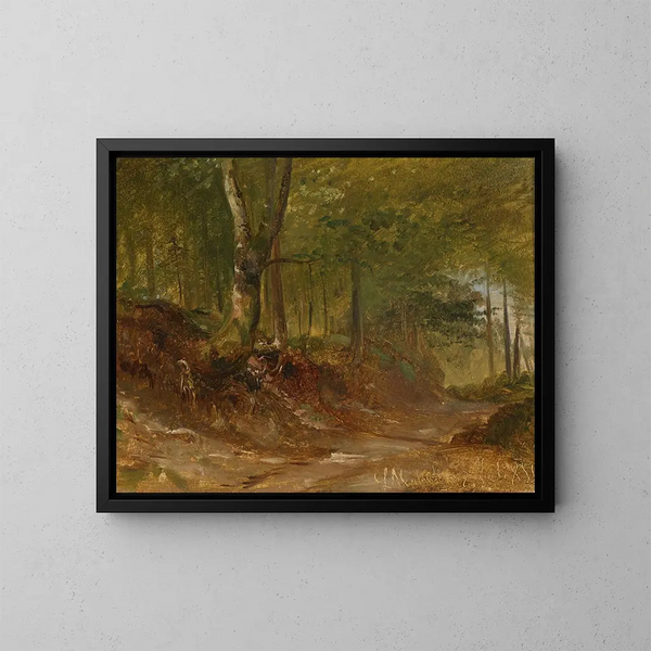 Bosweg - Ludwig Halauska — ingelijst kunstwerk aan de muur