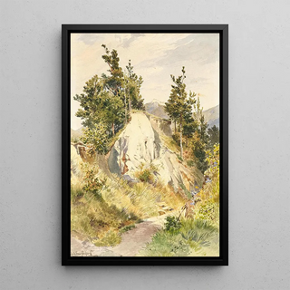 Ludwig Hans Fischer - A sunny path and a rock.webp