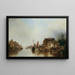 Rive de l'Escaut - Ludwig Hermann — framed artwork on a wall