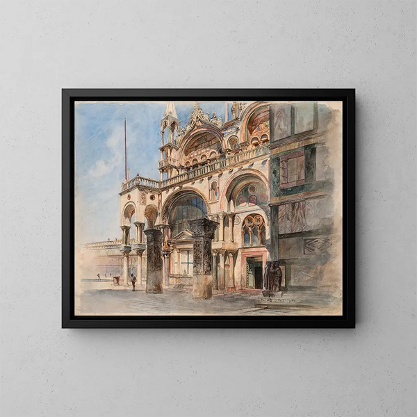 La basilique Saint-Marc à Venise - Ludwig Johann Passini — ingelijst kunstwerk aan de muur