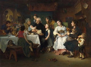 Ludwig Knaus - Die Taufe The Christening.webp