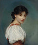 Italiaans meisje - Ludwig Knaus — weergave van het kunstwerk