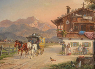 Postkoets - Ludwig Müller-Cornelius — weergave van het kunstwerk