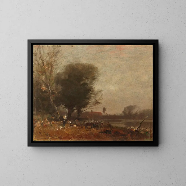 Landschap in de herfst - Ludwig Willroider — ingelijst kunstwerk aan de muur