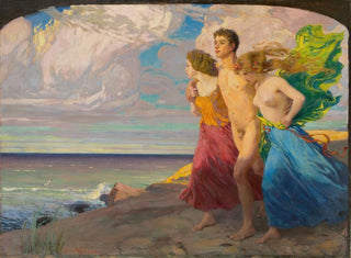 Lente Storm - Ludwig von Hofmann — weergave van het kunstwerk
