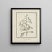 Coffea arabica L. Arabica Coffee tekening voltooid met scheuten, bladeren en bessen - Luigi Balugani — ingelijst kunstwerk aan de muur