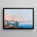 View of Naples from Posillipo - Luigi Del Giudice — framed artwork on a wall