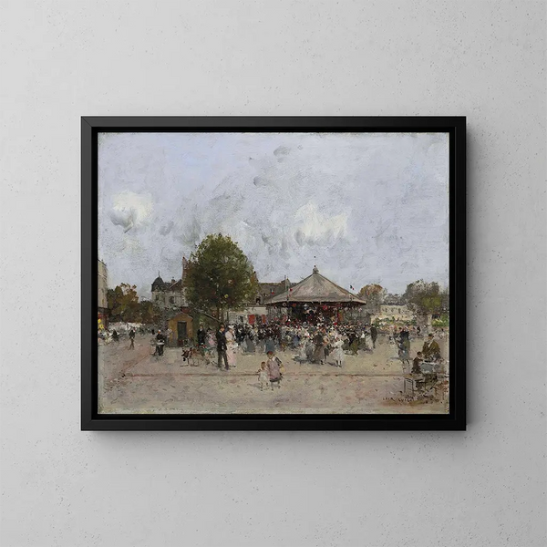 Kermis - Luigi Loir — ingelijst kunstwerk aan de muur