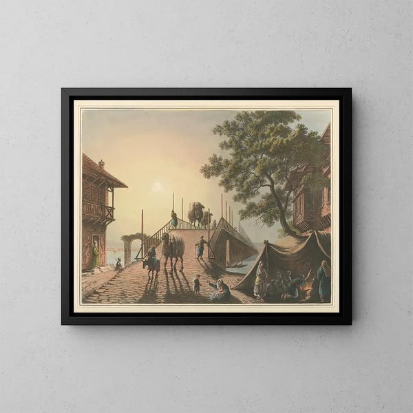 klein brug - Luigi Mayer — ingelijst kunstwerk aan de muur