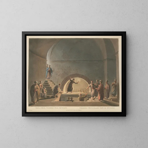 van de begrafeniskamers bij Bethanië - Luigi Mayer — ingelijst kunstwerk aan de muur
