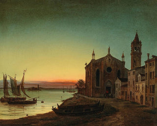 Luigi Querena - Santa Marta im Abendrot.webp
