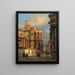 Venetië schilderij, uitzicht op de San Rocco kerk - Luigi Querena — ingelijst kunstwerk aan de muur