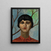 Portret van Lina Zaquini - Luigi Russolo — ingelijst kunstwerk aan de muur
