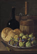 Still life with figs and bread - Luis Meléndez — framed artwork on a wall