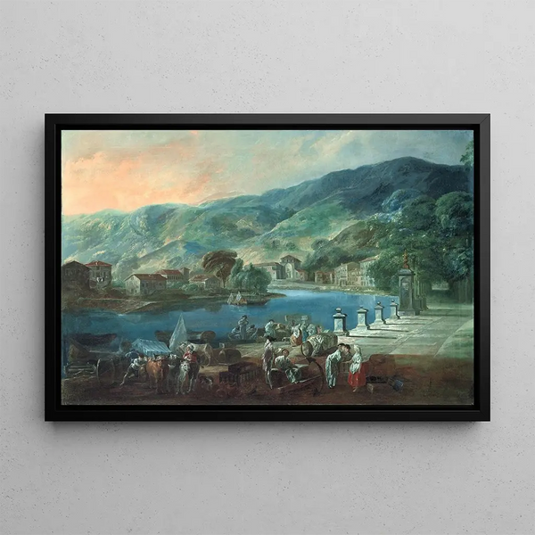 Luis Paret y Alczar - View of El Arenal in Bilbao.webp