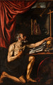 Sint Hiëronymus in boetedoening in zijn studeerkamer - Luis Tristán — weergave van het kunstwerk