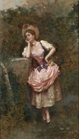 Luis de Madrazo y Kuntz - Elgante la robe rose.webp